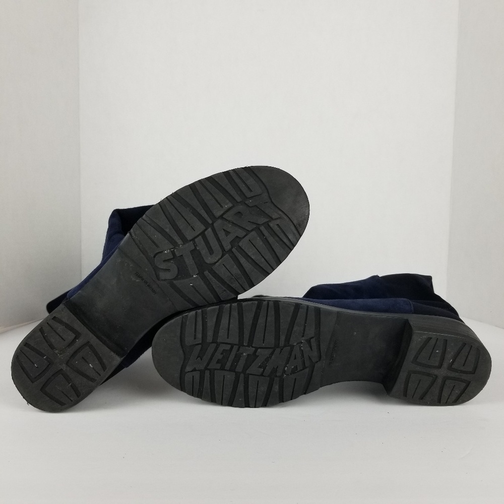 Stuart Weitzman 50 / 50 boots navy blue 5.5 - Picture 2 of 8